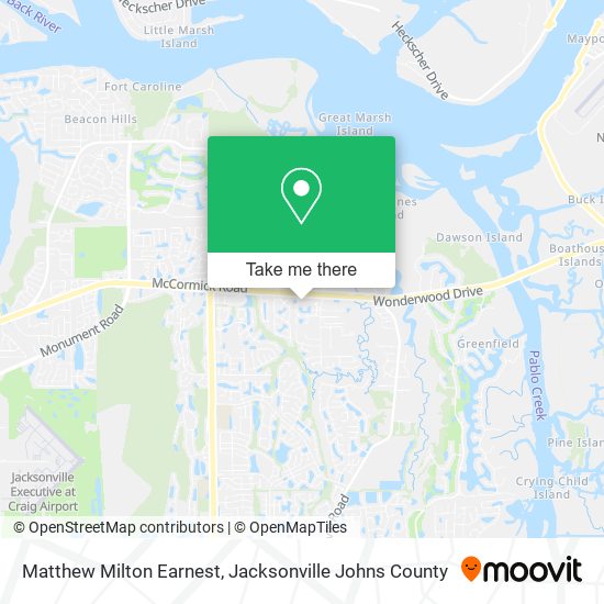 Mapa de Matthew Milton Earnest