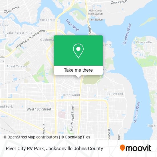 River City RV Park map