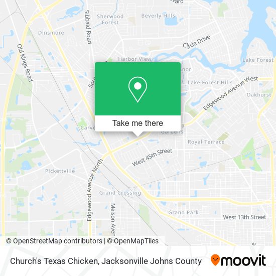 Mapa de Church's Texas Chicken