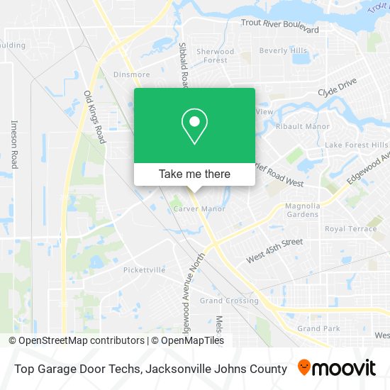 Top Garage Door Techs map