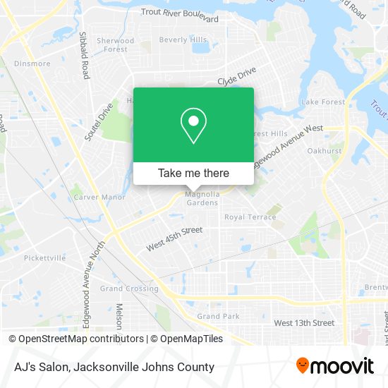 AJ's Salon map