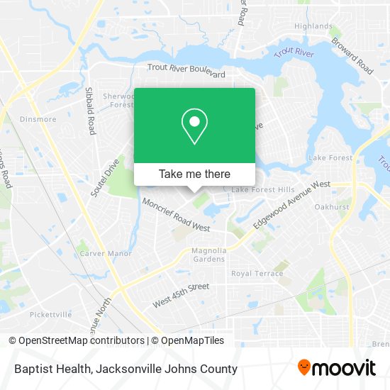 Baptist Health map