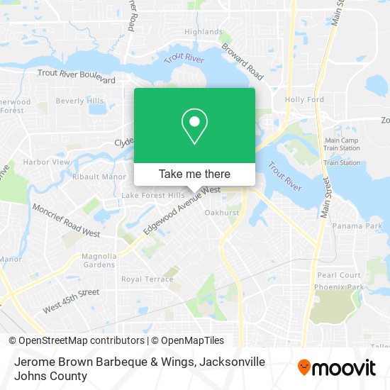 Mapa de Jerome Brown Barbeque & Wings