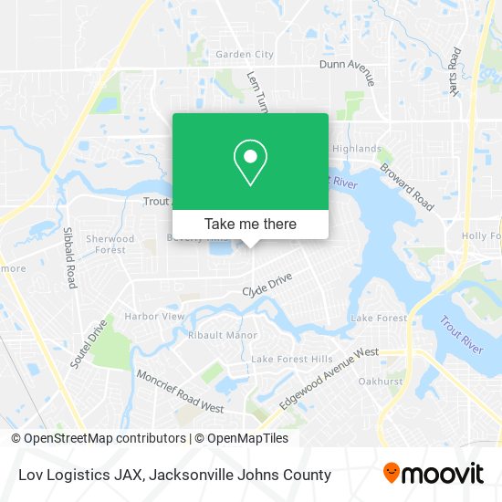 Lov Logistics JAX map