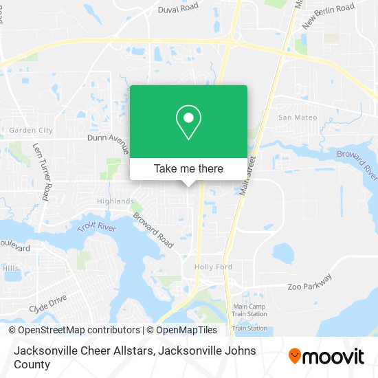 Mapa de Jacksonville Cheer Allstars