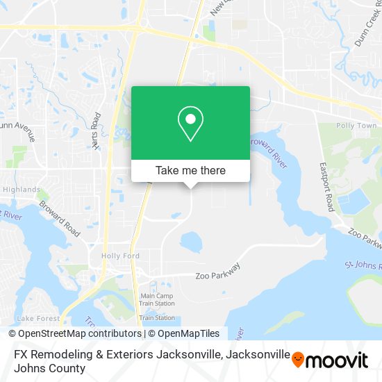 FX Remodeling & Exteriors Jacksonville map