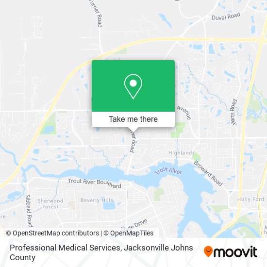 Professional Medical Services map