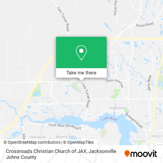 Mapa de Crossroads Christian Church of JAX