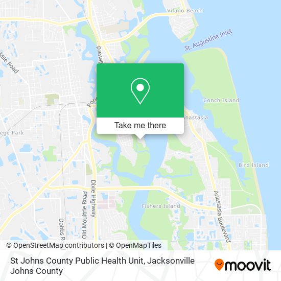 St Johns County Public Health Unit map