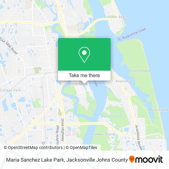 Maria Sanchez Lake Park map