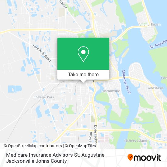 Medicare Insurance Advisors St. Augustine map