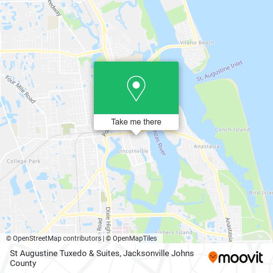 St Augustine Tuxedo & Suites map