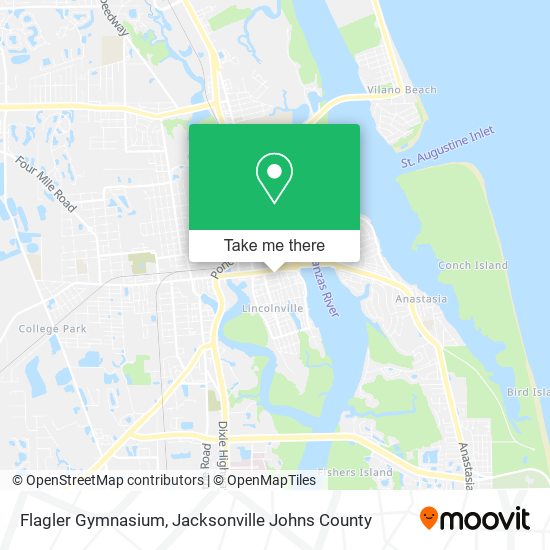 Flagler Gymnasium map