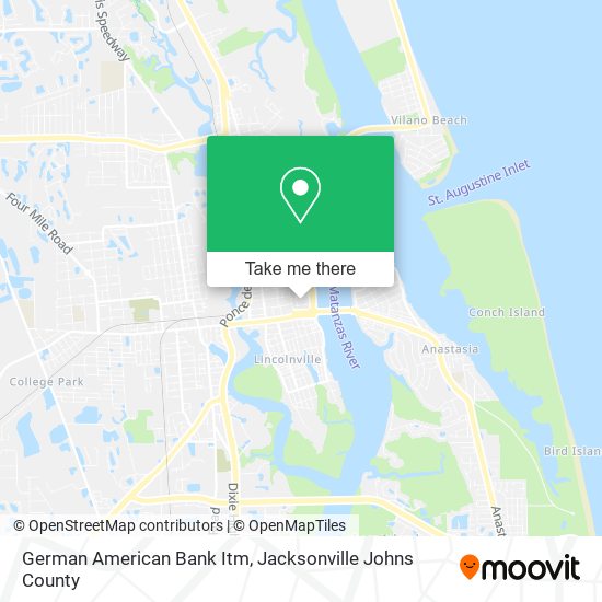 Mapa de German American Bank Itm
