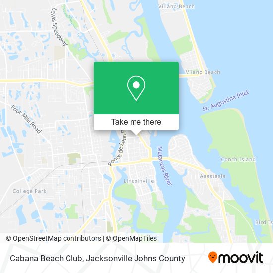 Cabana Beach Club map