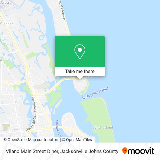 Vilano Main Street Diner map