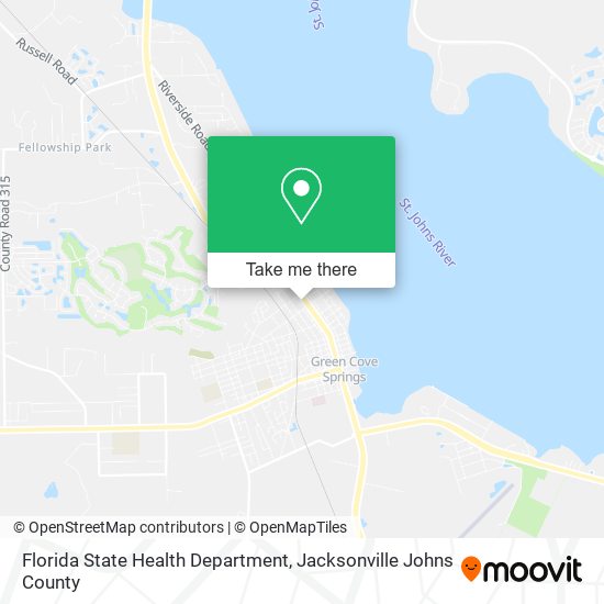 Florida State Health Department map