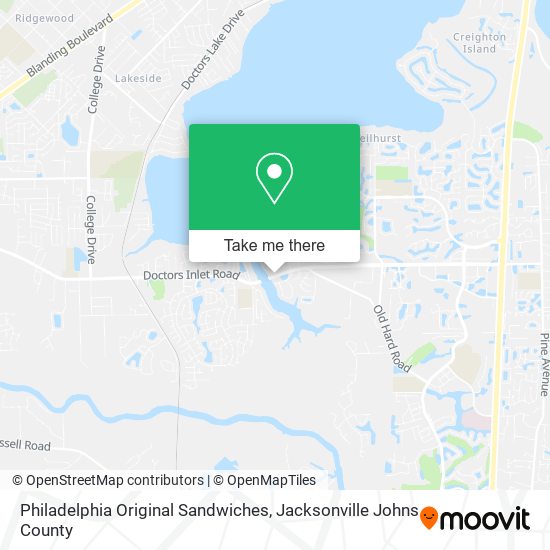 Mapa de Philadelphia Original Sandwiches