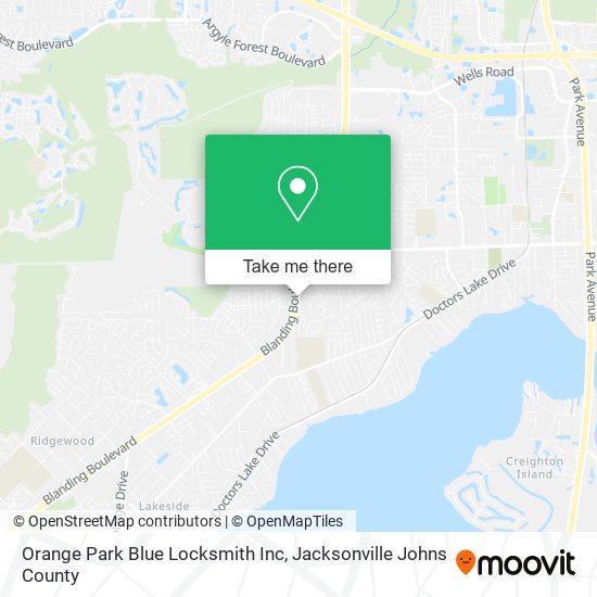 Orange Park Blue Locksmith Inc map
