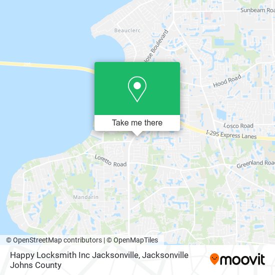 Happy Locksmith Inc Jacksonville map