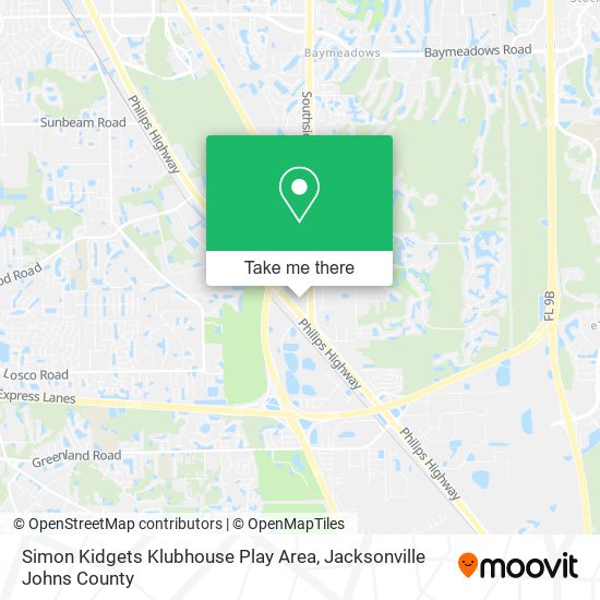 Mapa de Simon Kidgets Klubhouse Play Area