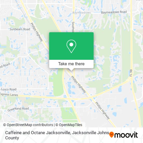 Caffeine and Octane Jacksonville map