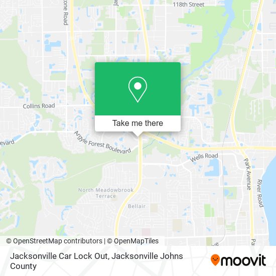 Mapa de Jacksonville Car Lock Out