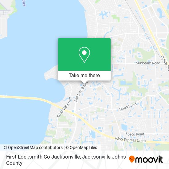 Mapa de First Locksmith Co Jacksonville