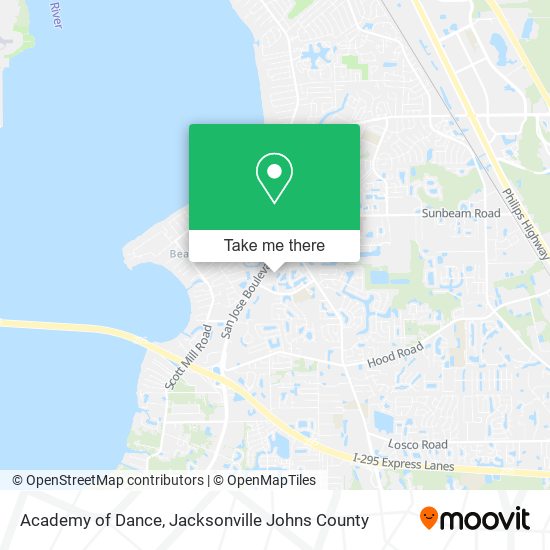 Academy of Dance map