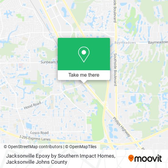 Jacksonville Epoxy by Southern Impact Homes map