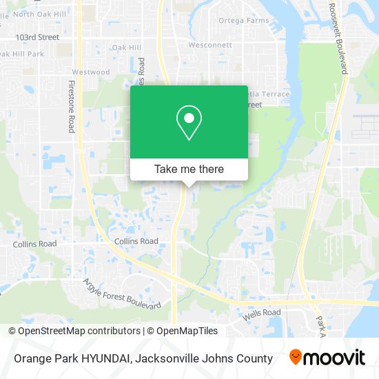 Orange Park HYUNDAI map