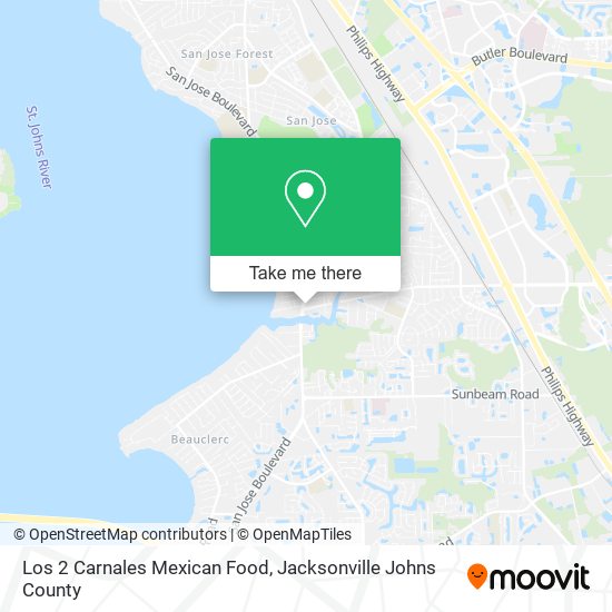Los 2 Carnales Mexican Food map
