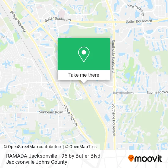RAMADA-Jacksonville I-95 by Butler Blvd map