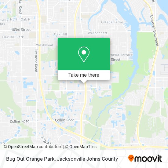 Bug Out Orange Park map