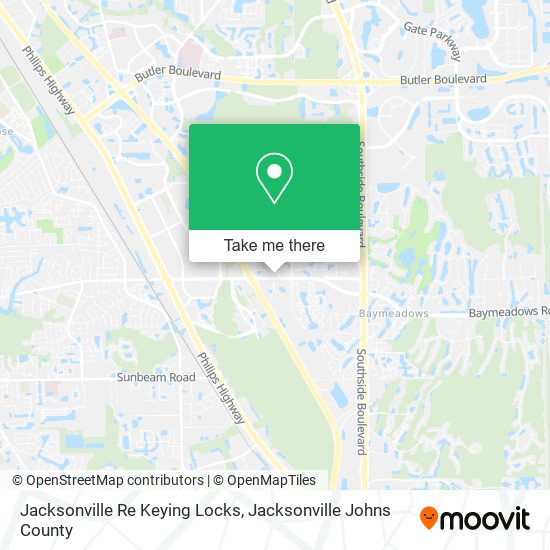 Mapa de Jacksonville Re Keying Locks