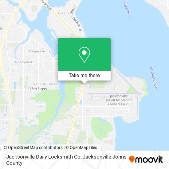 Jacksonville Daily Locksmith Co map