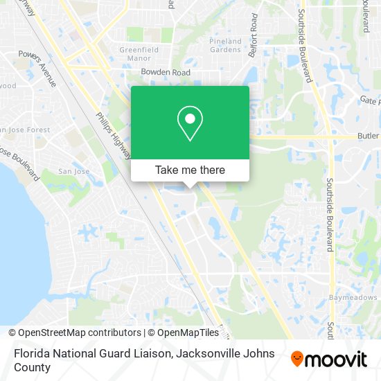 Florida National Guard Liaison map