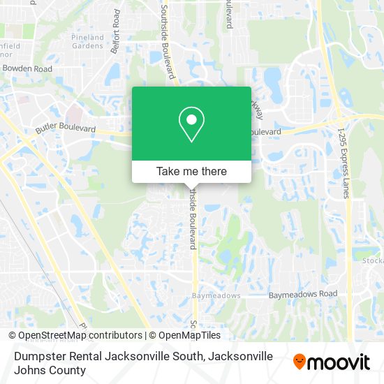 Mapa de Dumpster Rental Jacksonville South
