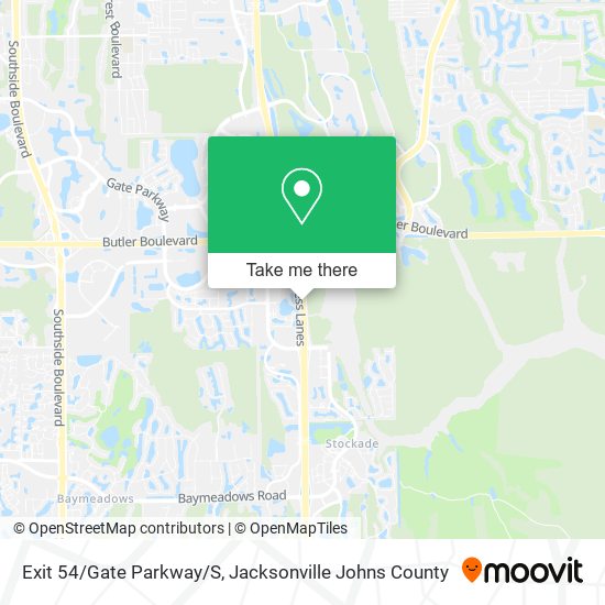 Exit 54/Gate Parkway/S map