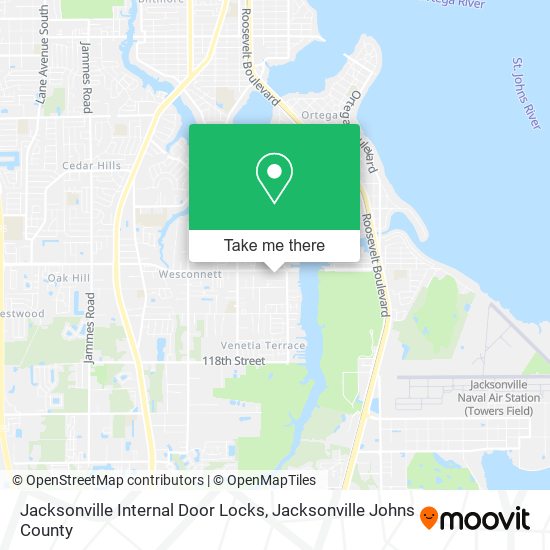 Mapa de Jacksonville Internal Door Locks