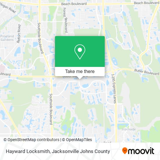 Hayward Locksmith map