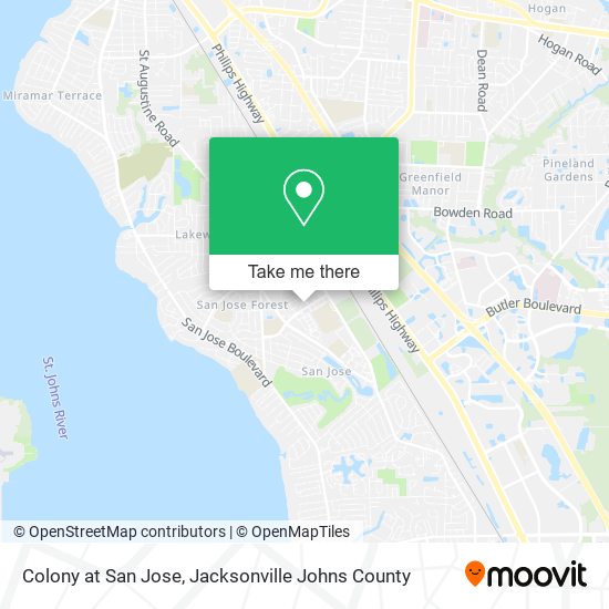 Colony at San Jose map