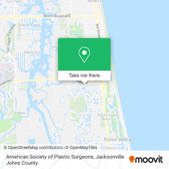 American Society of Plastic Surgeons map