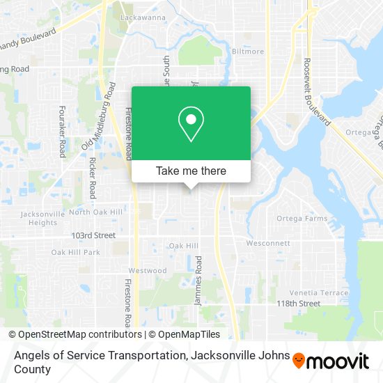 Angels of Service Transportation map
