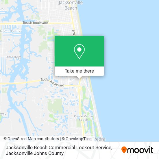 Jacksonville Beach Commercial Lockout Service map
