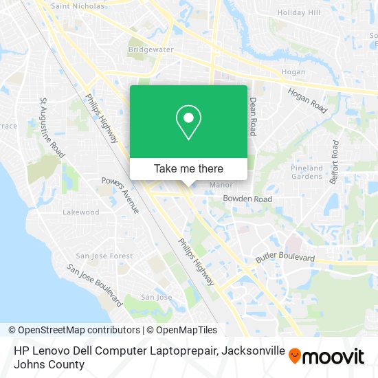 HP Lenovo Dell Computer Laptoprepair map