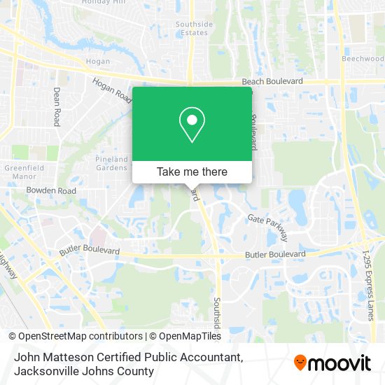 John Matteson Certified Public Accountant map