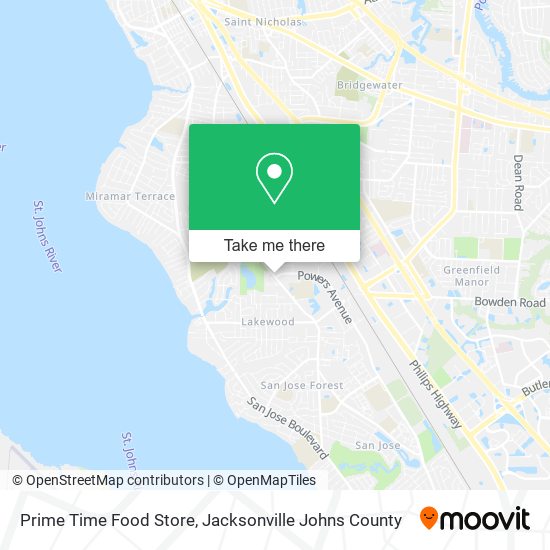Prime Time Food Store map