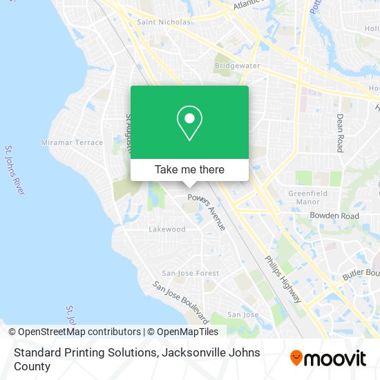 Mapa de Standard Printing Solutions