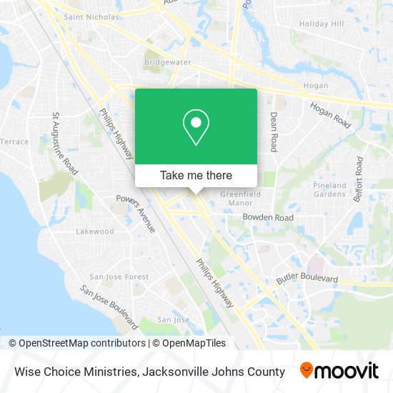 Wise Choice Ministries map